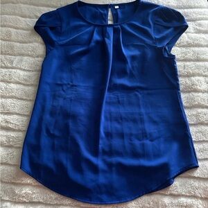 Blue flowy blouse